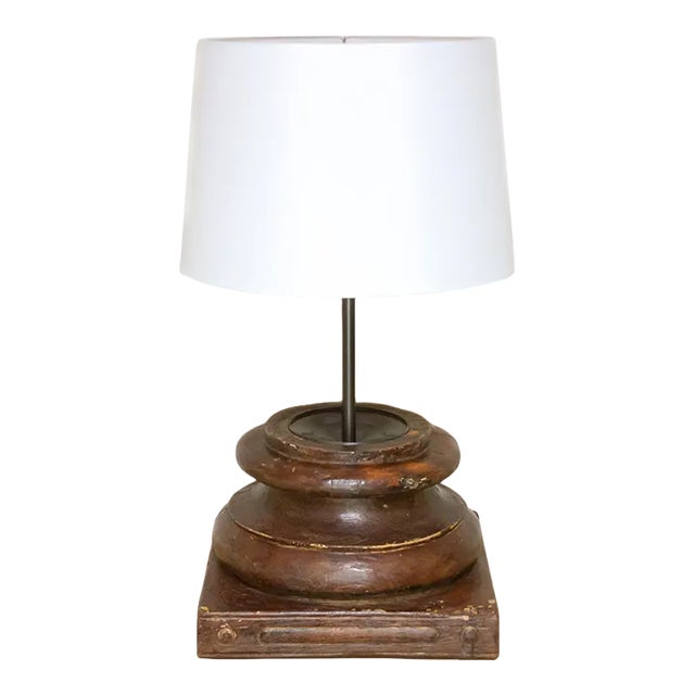19th Century Indian Column Lamp For Sale
