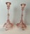 Pair of Portieux Valley Bavard Pink Glass Candlesticks. For Sale - Image 9 of 12