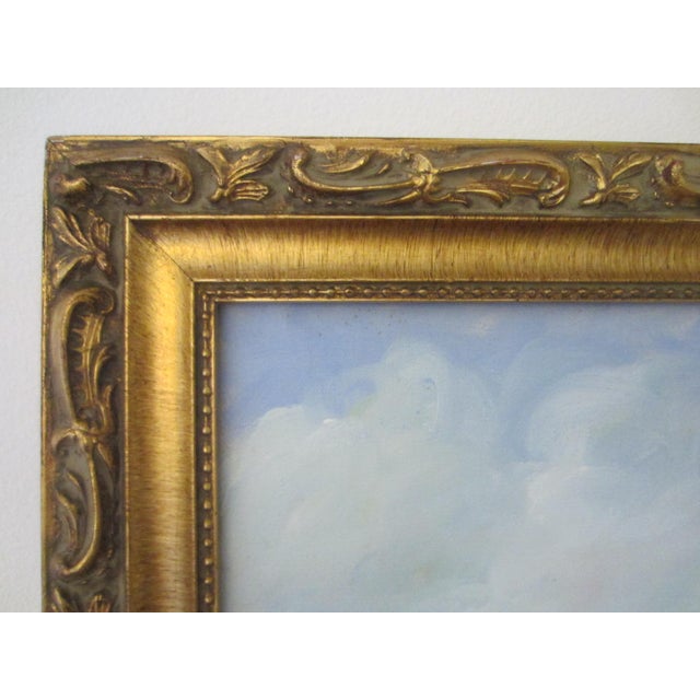 Wood 1970s California Plein Air Impressionist Landscape Signed Oil on Canvas For Sale - Image 7 of 7