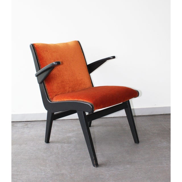 Orange Vintage Lounge Chair, 1960 For Sale - Image 8 of 11