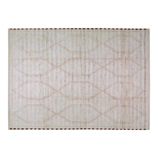 Moroccan Hand Knotted Wool Rug, 9'9''x14' For Sale