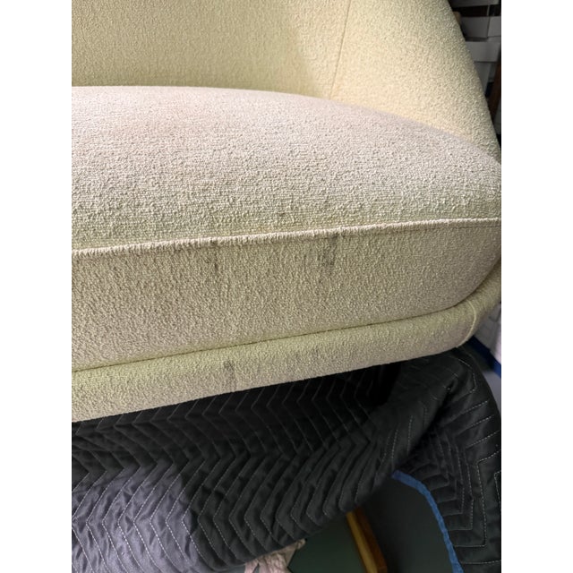 White Mid 20th Century Sofa - Style of Theo Ruth Model 115 White Boucle For Sale - Image 8 of 8