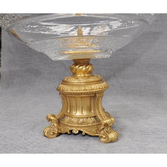 Gorgeous pair French Empire style comports in cut glass and ormolu - Hopefully the photos illustrate the beauty to this...