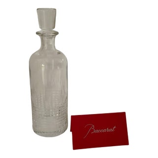 Vintage Baccarat Nancy Large Wine/Spirits Crystal Glass Decanter W/Stopper Made in France 1950s-1970s For Sale
