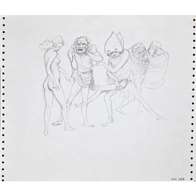 Masquerade is an original Contemporary artwork realized in 1970s by the italian artist Leo Guida. Original Pencil Drawing...