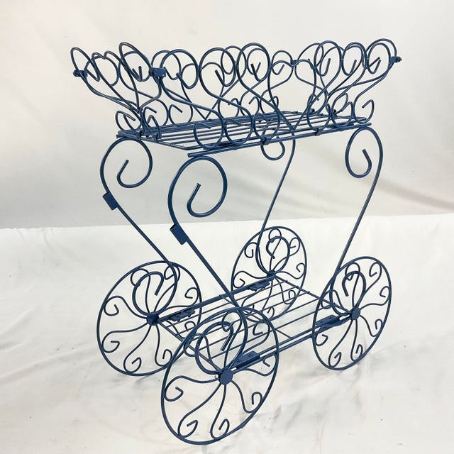 1950s Mid-Century Atomic Boho Chic Outdoor Flower Cart Plant Stand. For Sale - Image 6 of 11