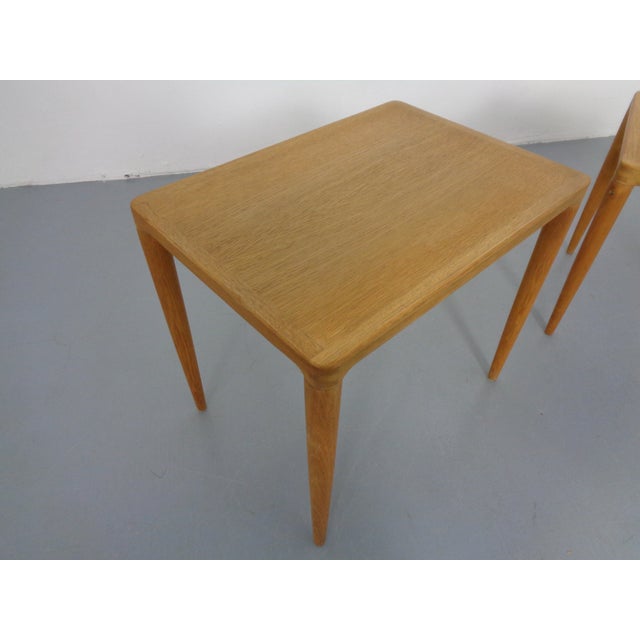 Danish Oak Nesting Tables by H.W. Klein for Bramin, 1960s, Set of 3 For Sale - Image 16 of 18
