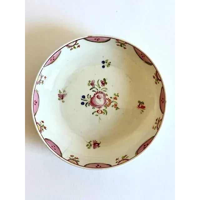 Mid 19th Century Hand Painted Tea Bowl and Saucer For Sale - Image 4 of 8