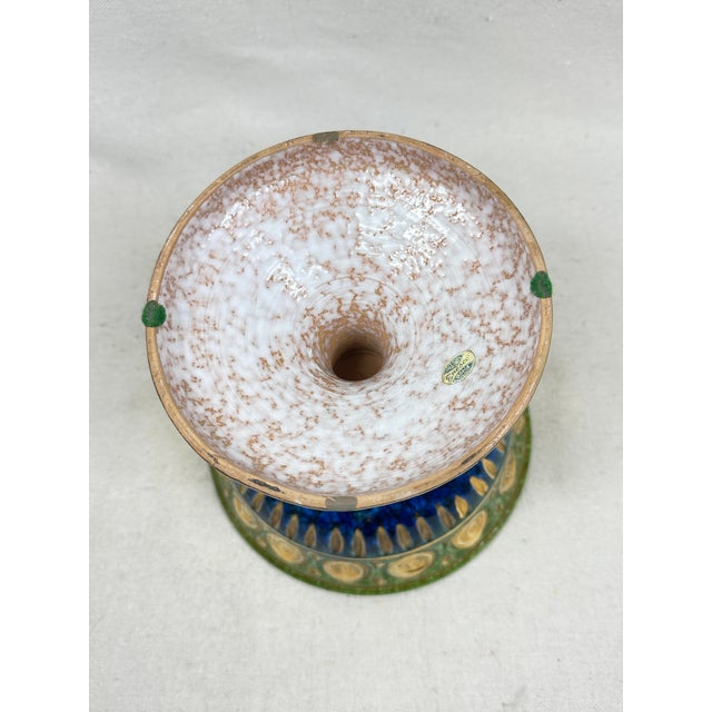 Mid 20th Century Vintage Mid-Century Modern Bitossi Style Pottery Compote For Sale - Image 5 of 6