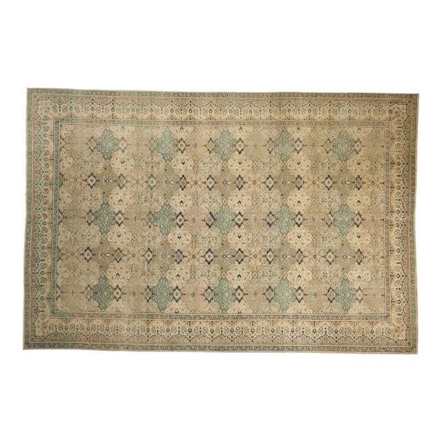 Vintage Distressed Kayseri Carpet - 6'5" x 9'7" For Sale