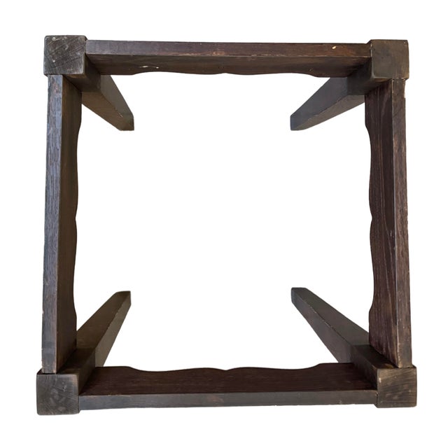 Coffee Rustic Round Center Table For Sale - Image 8 of 11