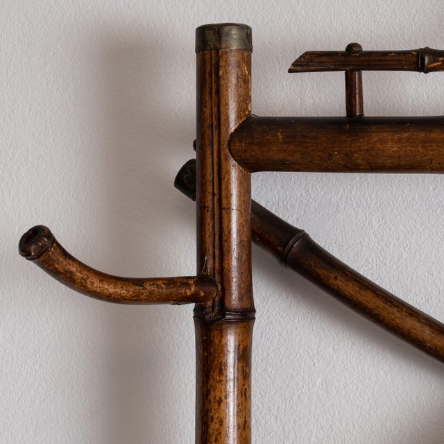 1900 - 1909 France Chocolate Bamboo Coat Rack For Sale - Image 4 of 15