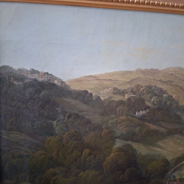 Harbor at Countisbury Hill Lynmouth Devon Oil on Canvas by Richard Allam 19thC For Sale - Image 6 of 10