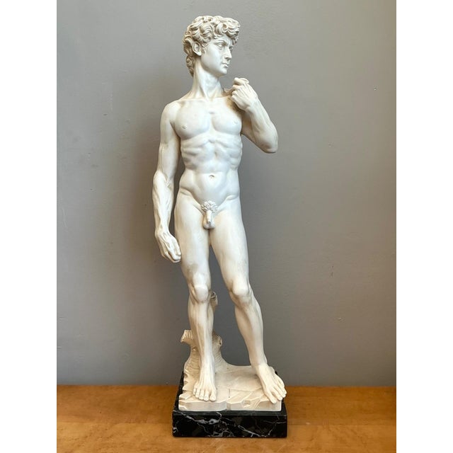 Renaissance Vintage Italian Marble David Sculpture For Sale - Image 3 of 10