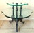 Antique Ornate Clover Shaped Cast Iron & Thick Glass Side/End Accent Table For Sale - Image 4 of 13