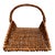 Vintage Natural Wood Decor & Storage Basket Tray For Sale