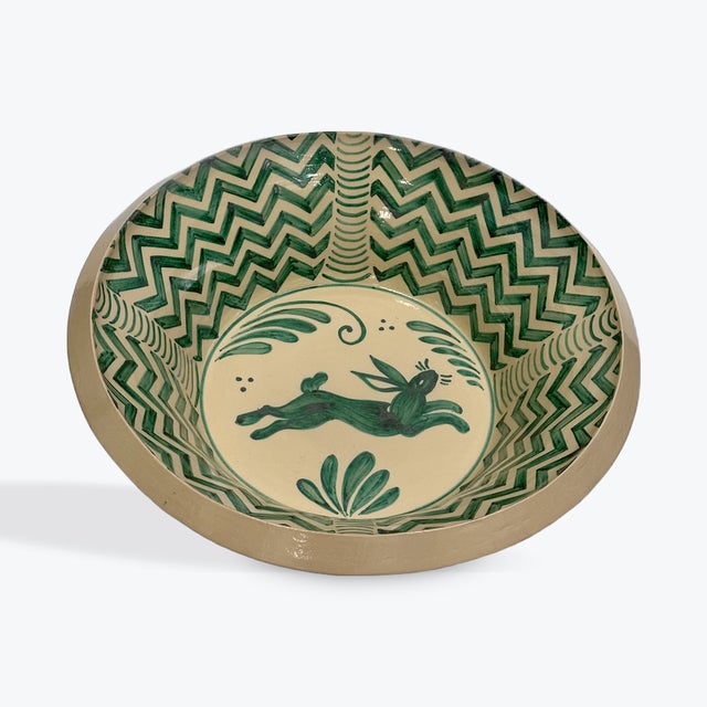 21st Century Large Spanish Lebrillo Rabbit Bowl For Sale - Image 4 of 6