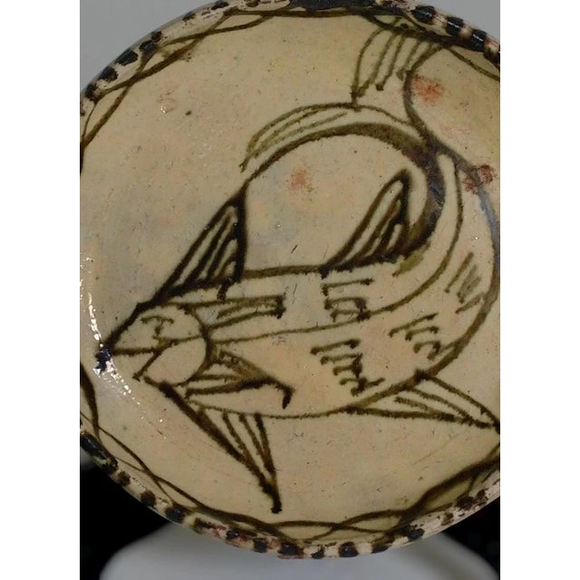 Vintage Tzintzuntzan Mexico Fish Pottery Plate Hand Painted Folk Art For Sale In Los Angeles - Image 6 of 6