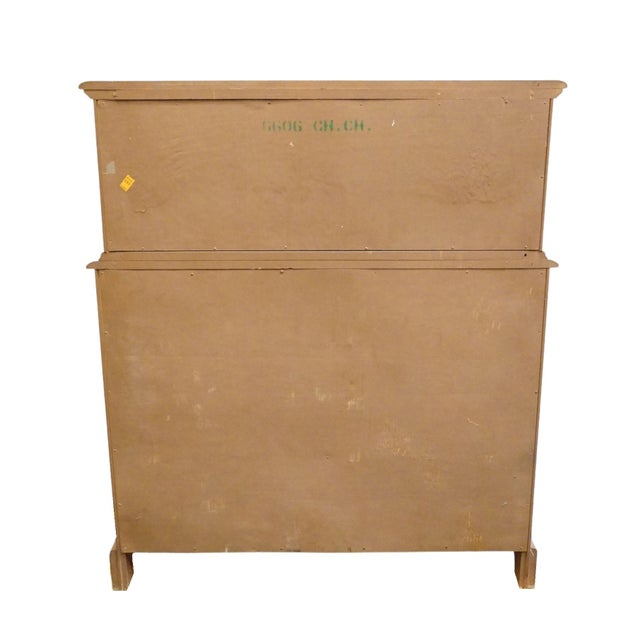 Link Taylor Countryside Collection Solid Oak Early American Rustic 42" Chest on Chest 6606 For Sale - Image 11 of 13