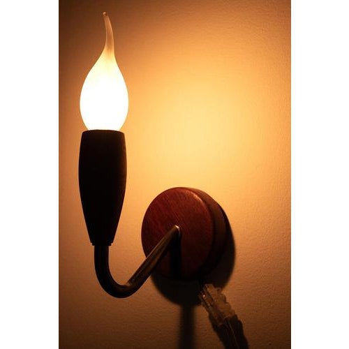 Teak Wall Lamps, Set of 2 For Sale - Image 3 of 7