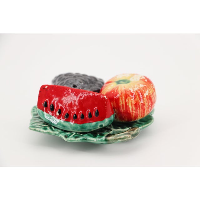 1900 - 1909 Trompe l'Oeil Vine Leaf With Fruits, Portuguese, 1900s For Sale - Image 5 of 16