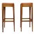 Coastal Mid 20th Century Pair of Bentwood Orange Counter/Bar Stools by Thonet For Sale - Image 3 of 10