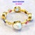 Bochic Set Off 4 Capri Bangles Multi Natural Gems Pearl lSet 18K Gold & Silver, 4 Pieces For Sale - Image 9 of 12
