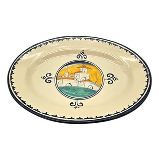 Corso Dei Fiori “Casolare” 15” Serving Platter, Hand Painted Maiolica For Sale