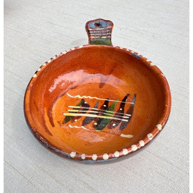 Mexican Tlaquepaque Mexican Pottery Redware Clay Handled Serving Nesting Bowls Set of 4 For Sale - Image 3 of 11