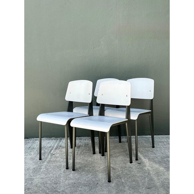 Jean Prouve for Vitra Standard Chairs - Set of 4 For Sale - Image 16 of 18
