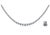 Modern 6 Carat Natural Diamond Riviera Graduated Tennis Necklace Platinum 17" For Sale - Image 3 of 8