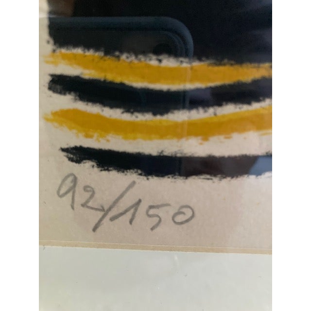 Yellow Andre Brasilier Quai Conti, Paris - Orignal Signed 1972 Lithograph For Sale - Image 8 of 9