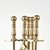 Vintage Brass Fireplace Tool Set 4-Piece Set With Art Deco Stand For Sale - Image 4 of 15