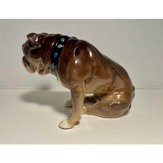 Mid-Century Modern Mid-Century Modern Keramos Vienna Austria Sitting Bulldog Figurine Numbered For Sale - Image 3 of 7