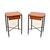 Vintage French Side Tables in Brass and Steel, 1950, Set of 2 For Sale - Image 11 of 11