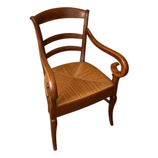 Empire Armchair in Walnut, Early 19th Century For Sale