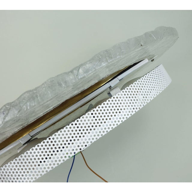 White Acrylic Frame Ice Glass Decor Back Lit Wall Mirror from Erco, 1970s For Sale - Image 8 of 11