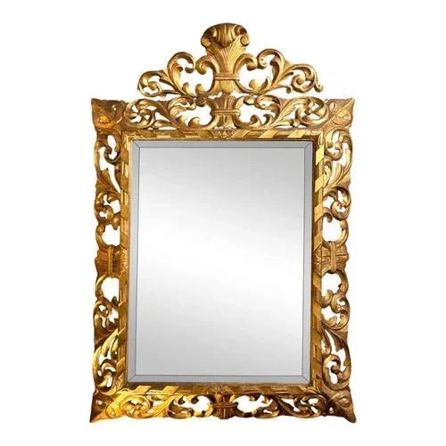 Golden Wooden Mirror, 1870s For Sale - Image 6 of 6