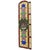 Large Colorful Stained-Glass with Medallion For Sale - Image 3 of 18