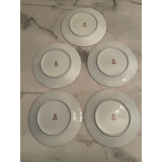 Early 20th Century Early 20th Century Noritake Set of 5 Salad /Appetizer Plates Nordich Pattern For Sale - Image 5 of 6