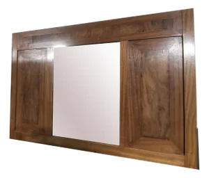 Art Nouveau Style Italian Mahogany Mirror, 1930s