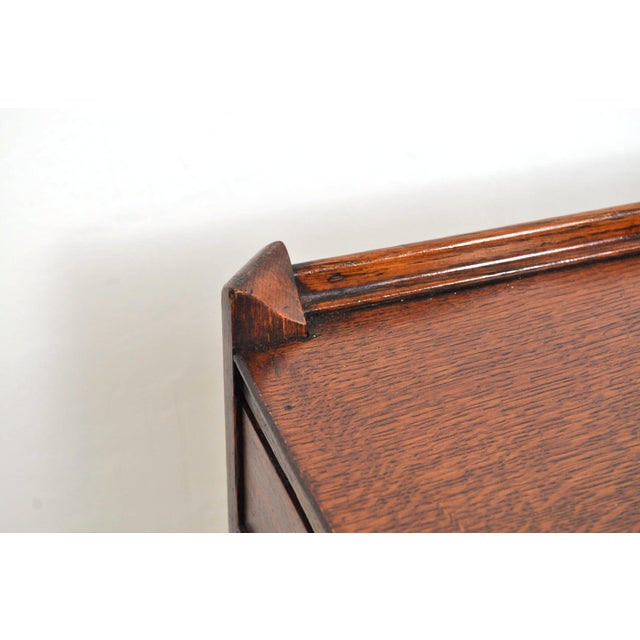 1920s Antique Serving Trolley with Drawer in Oak, 1920s For Sale - Image 5 of 13