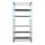 1970s Milo Baughman Style Chrome and Glass Étagère Display Shelf For Sale