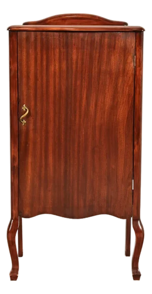 Antique Victorian Carved Mahogany Music Cabinet or Bar Cabinet, Circa 1900