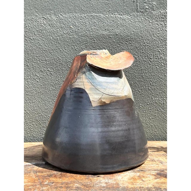 Vintage Abstract Ceramic Vase For Sale In West Palm - Image 6 of 12