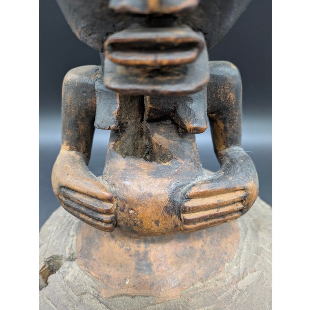 Brown 1940s African Congolese Handcrafted "Songye Fetish" For Sale - Image 8 of 11