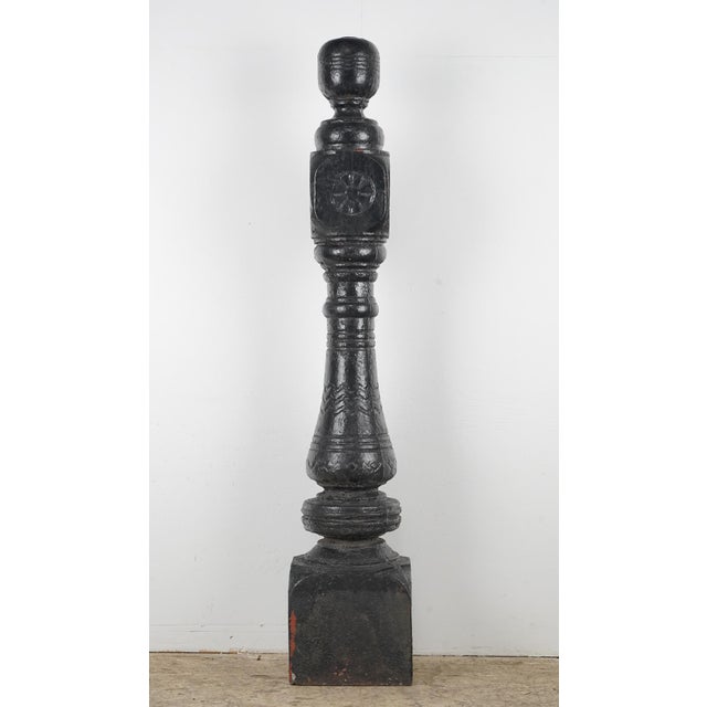 Pair of Antique Victorian 48 In. Cast Iron Newel Posts For Sale - Image 10 of 13