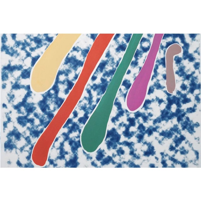 2020 "Pastel Dreamy Drips" Mixed-Media Cyanotype by Kind of Cyan For Sale In Miami - Image 6 of 9