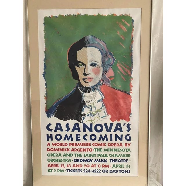 Expressionism Signed Numbered 2/85 Alex Boies 1985 Casanova’s Homecoming Opera Poster For Sale - Image 3 of 6