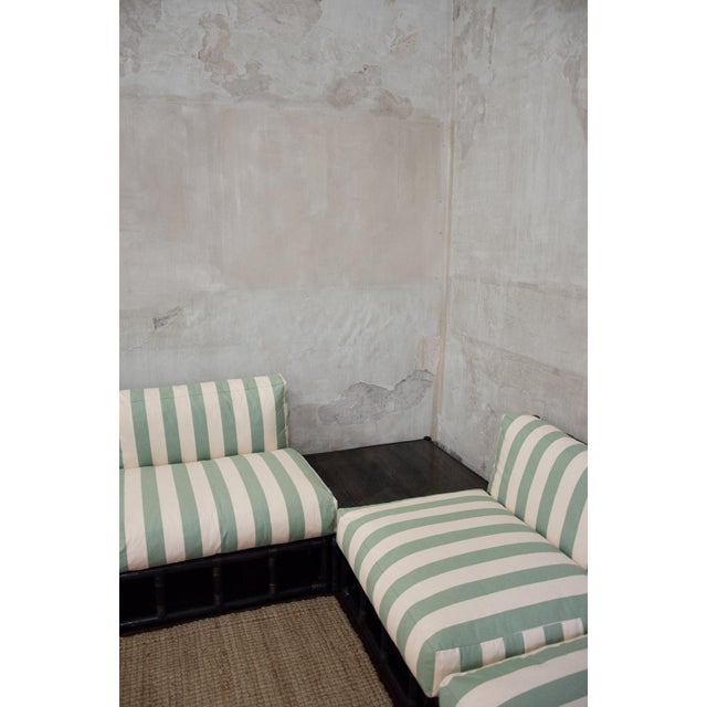 Modular Bamboo Sofa and Coffee Table, 1970s, Set of 6 For Sale - Image 4 of 18